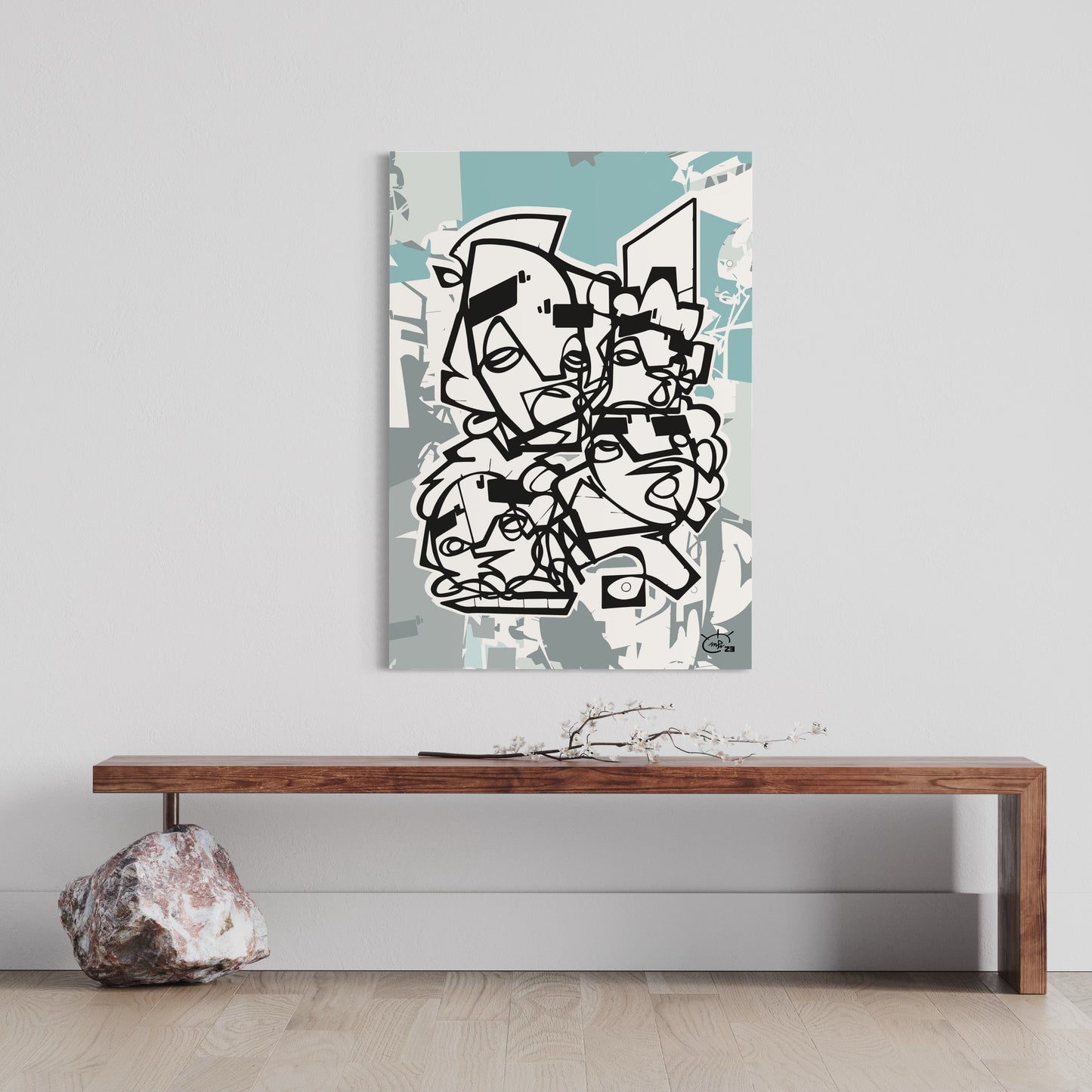 FRIENDSHIP | Stylized cubism art poster
