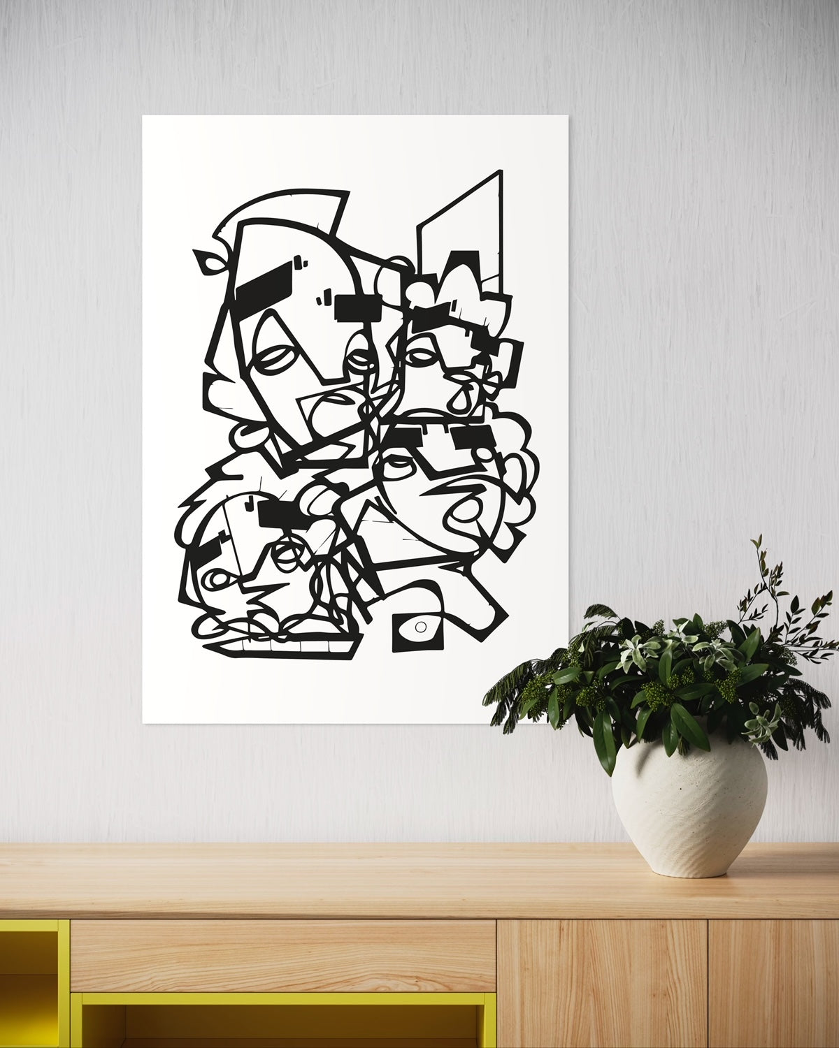 FRIENDSHIP | Stylized cubism art poster