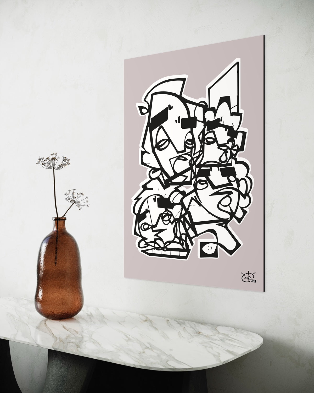 FRIENDSHIP | Stylized cubism art poster