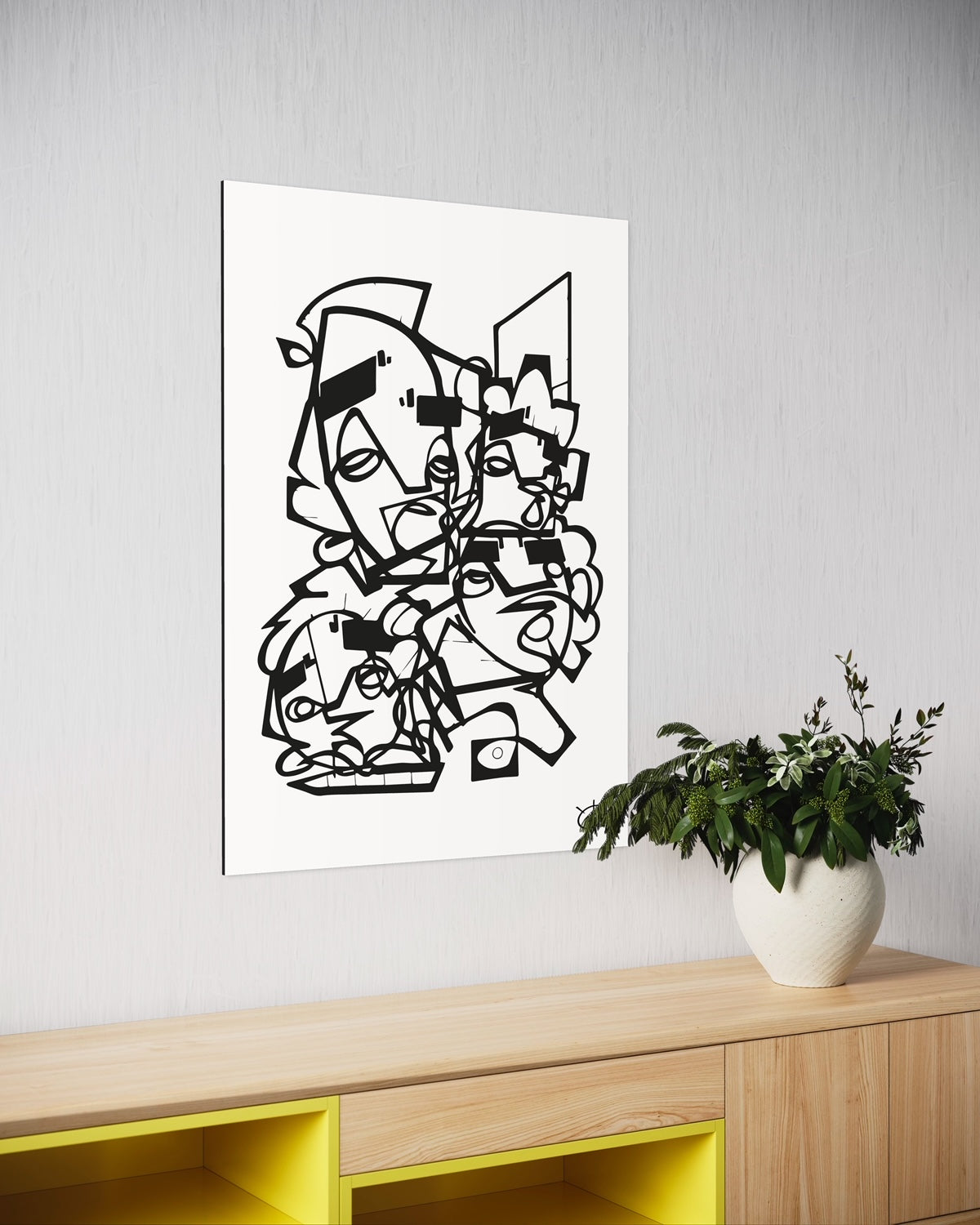 FRIENDSHIP | Stylized cubism art poster