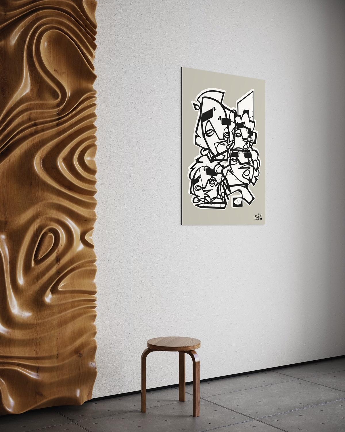FRIENDSHIP | Stylized cubism art poster