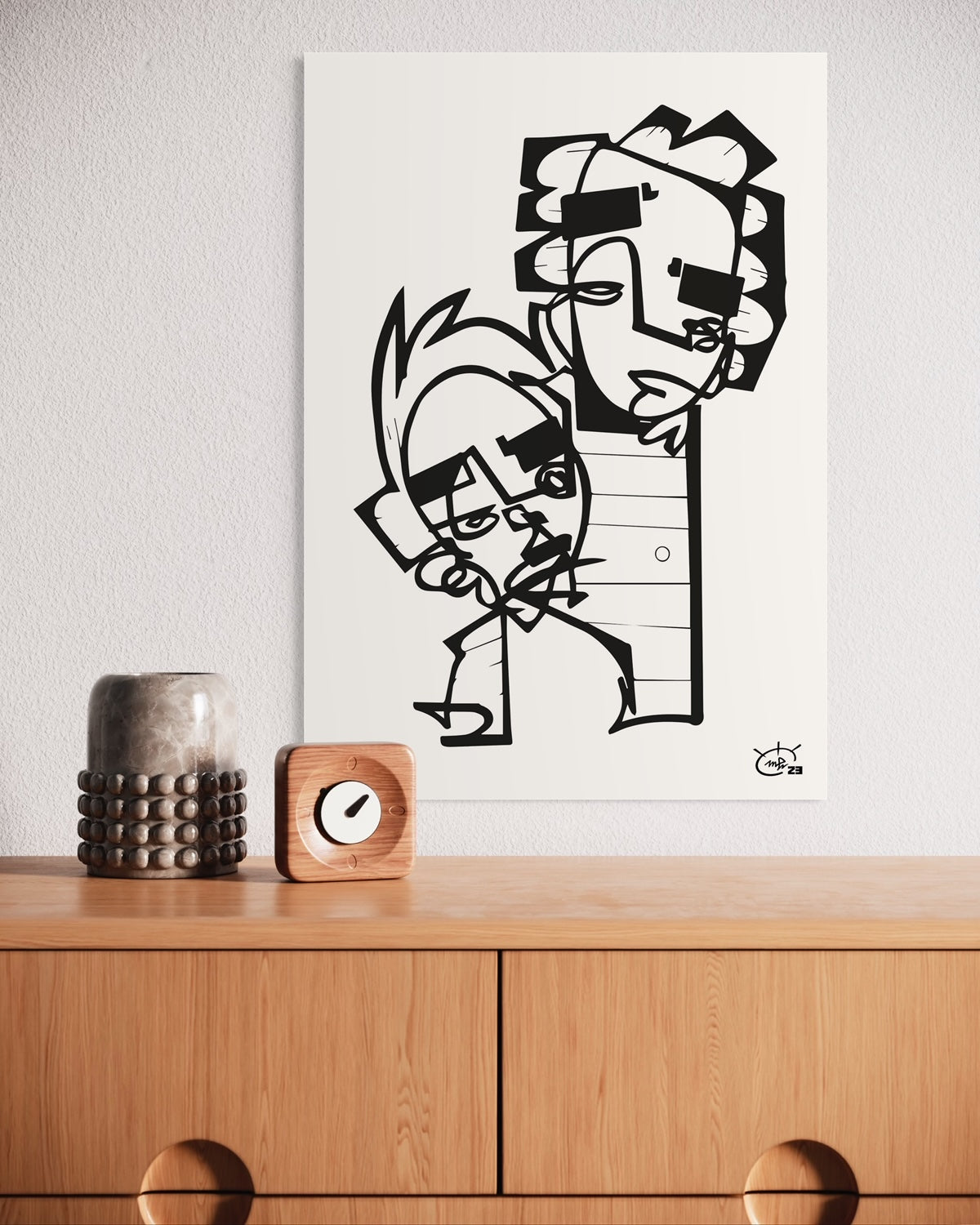 HIGHTOWER | One line canvas art print
