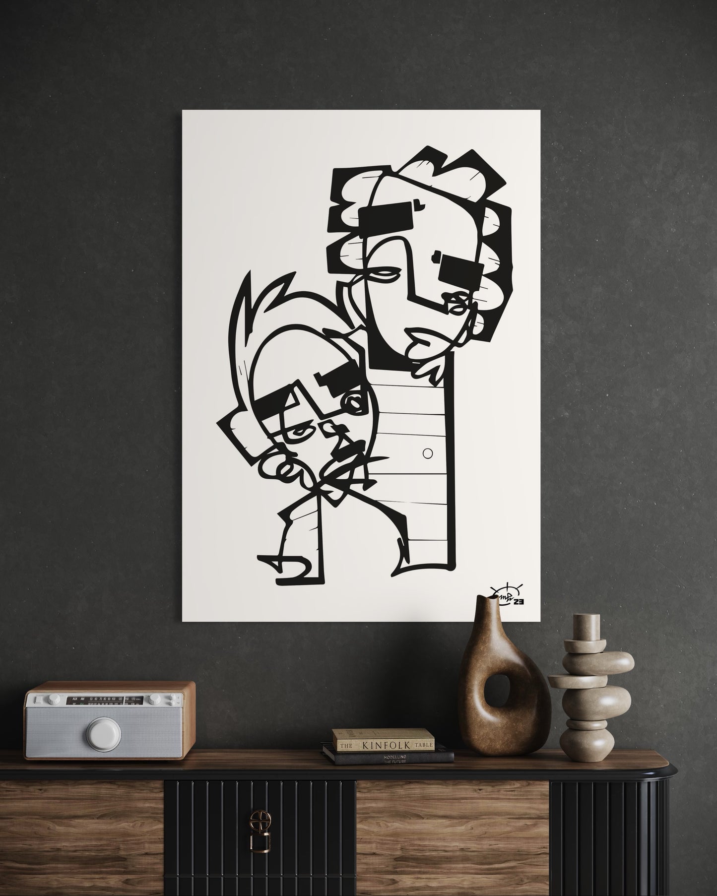 HIGHTOWER | One line canvas art print