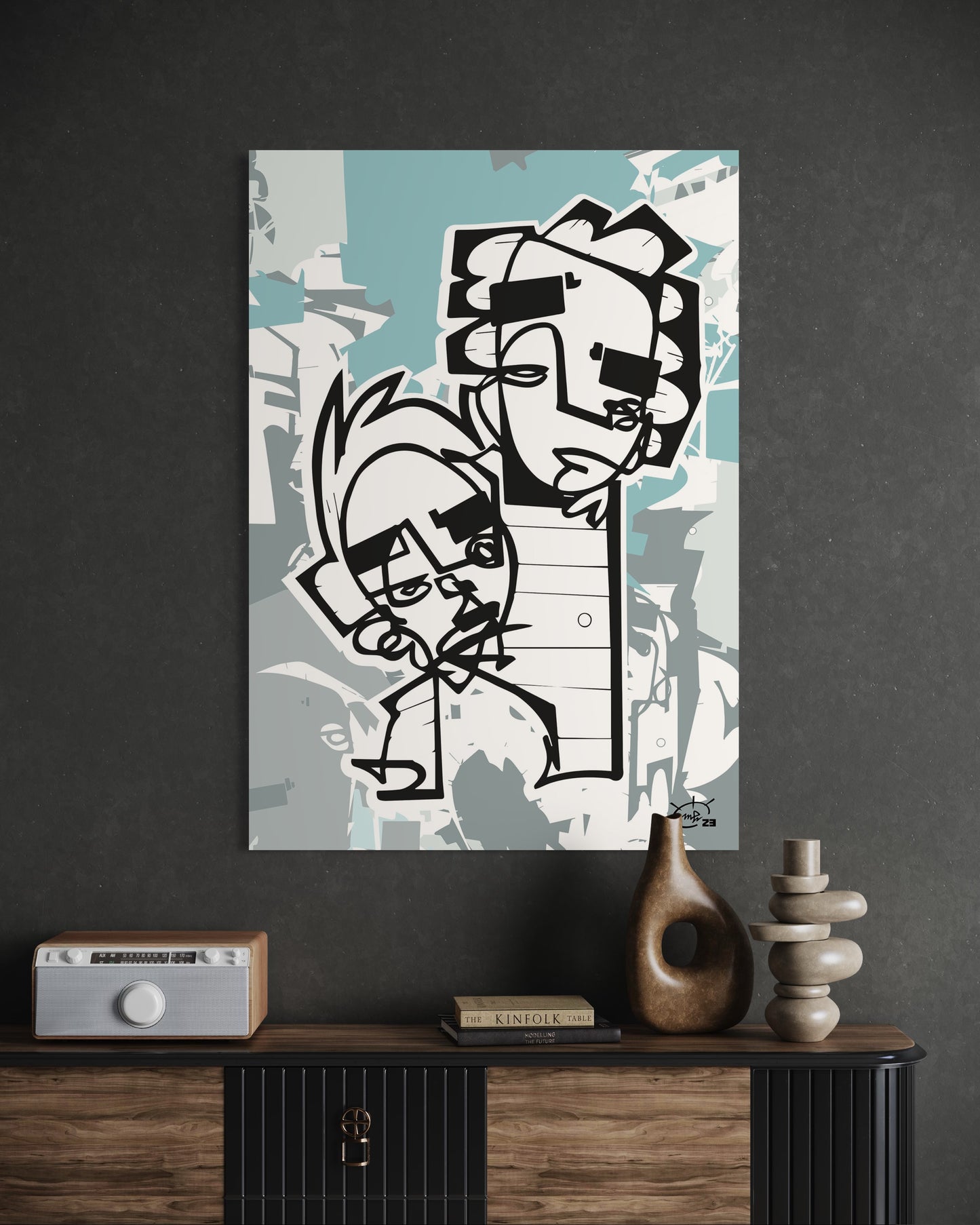 HIGHTOWER | One line canvas art print