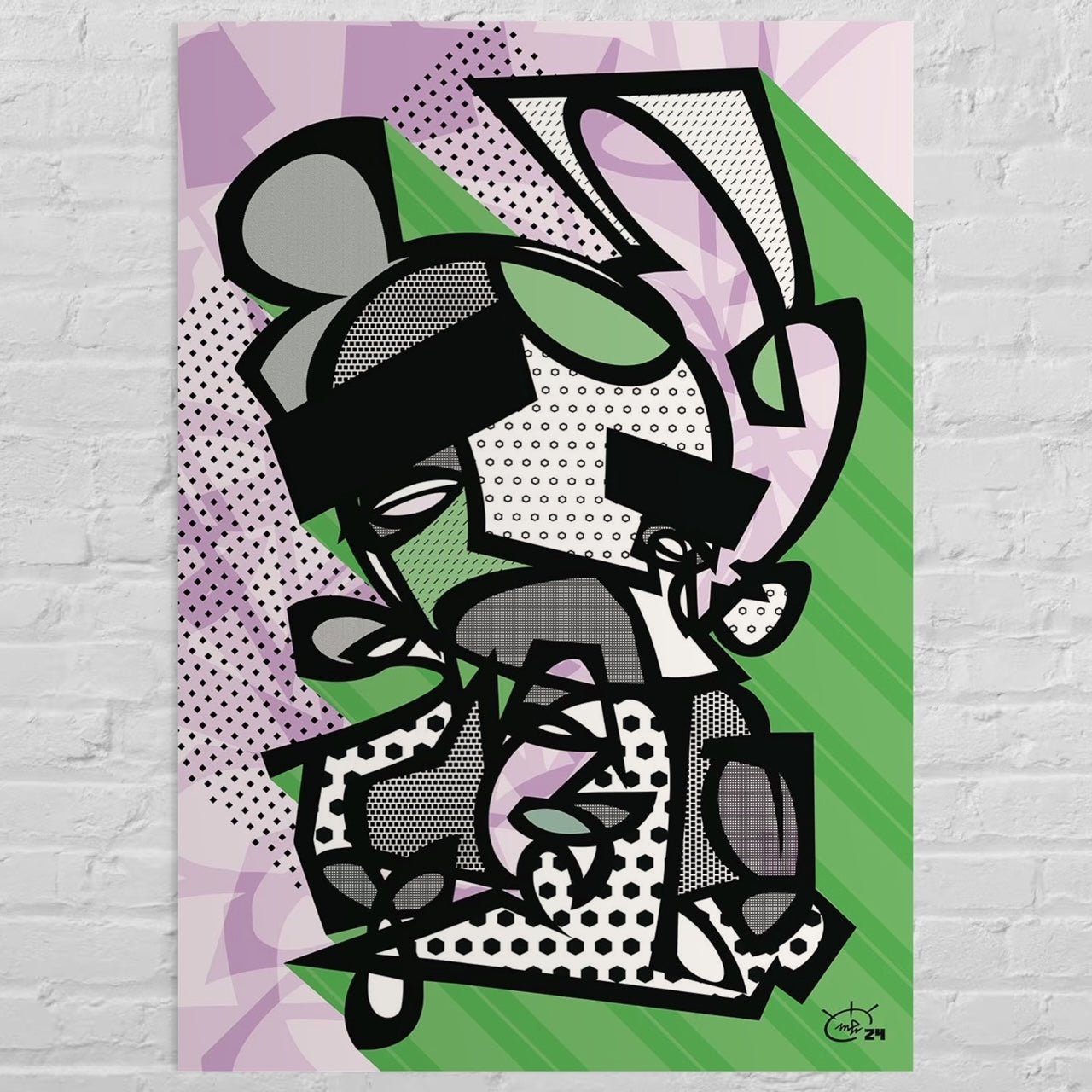 GORDO BORDO | Modern abstract canvas art print