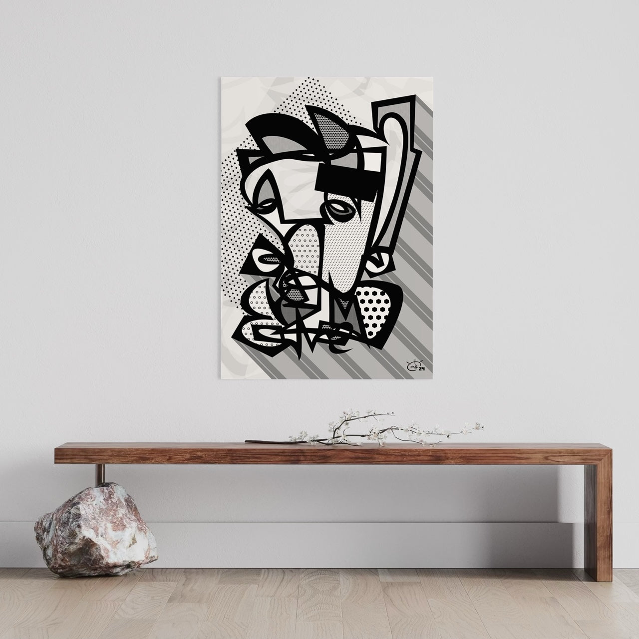 GRUMPY | Oneline modern fine art poster print