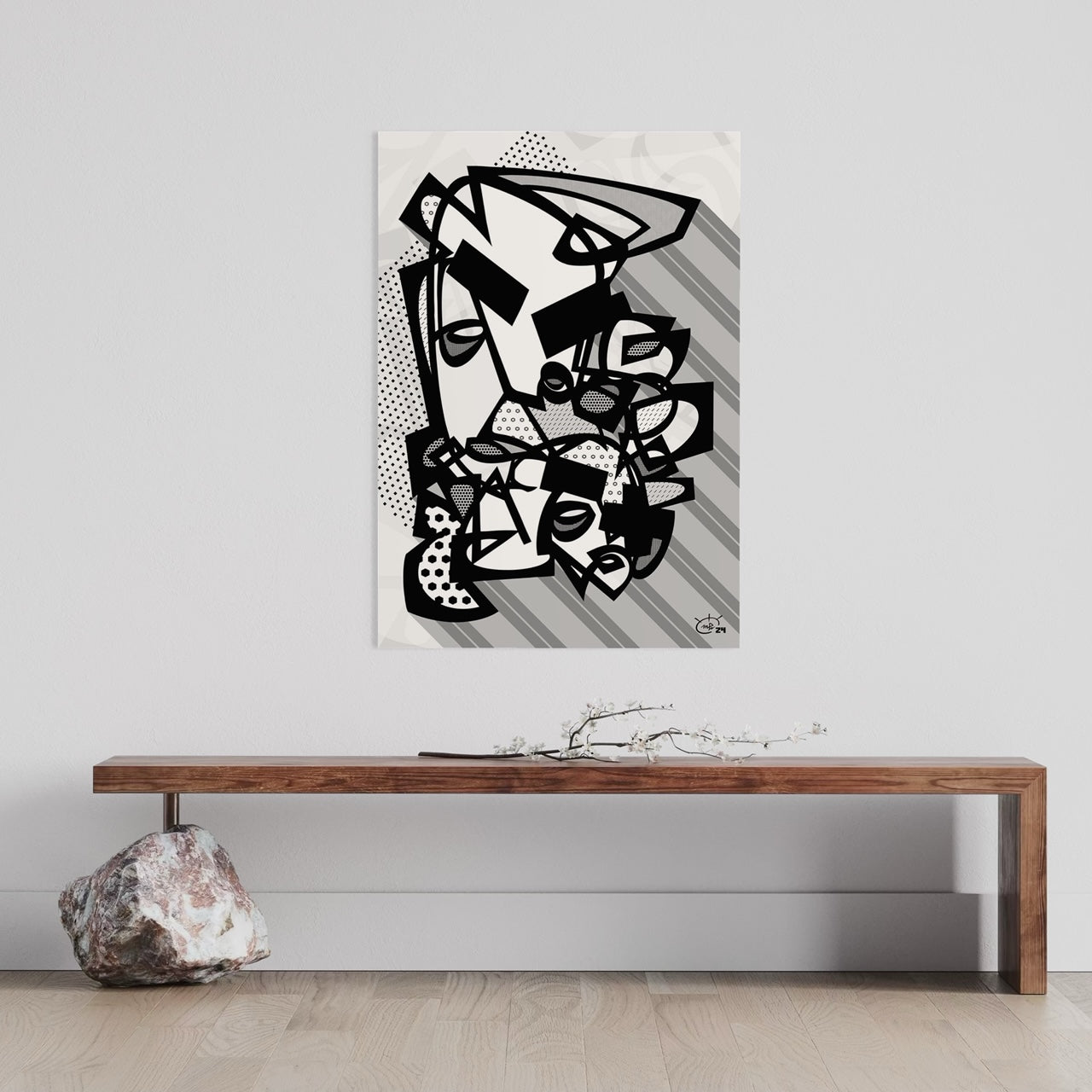 KUSH KUSH | One line modern abstract fine art poster