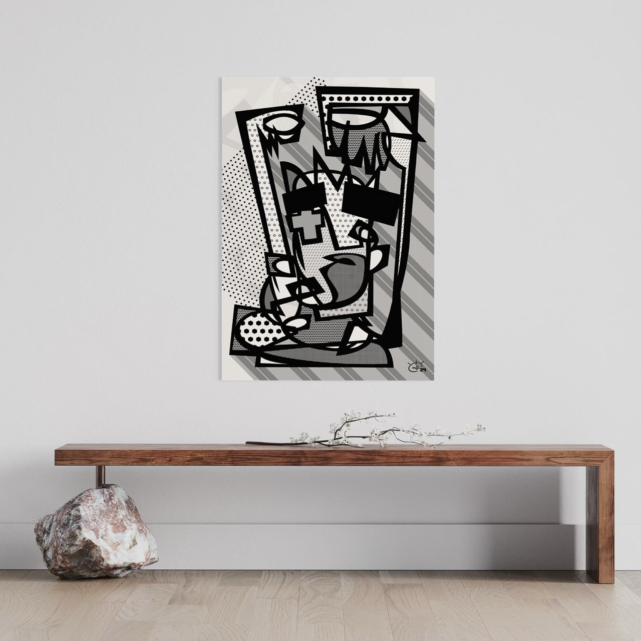 LIL WITCHA | One line modern abstract fine art poster