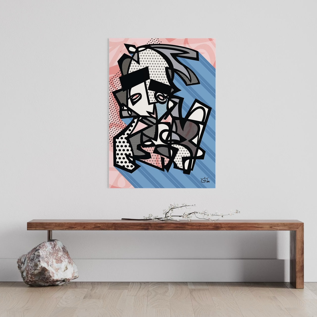 TIM IDO | One line modern abstract fine art poster