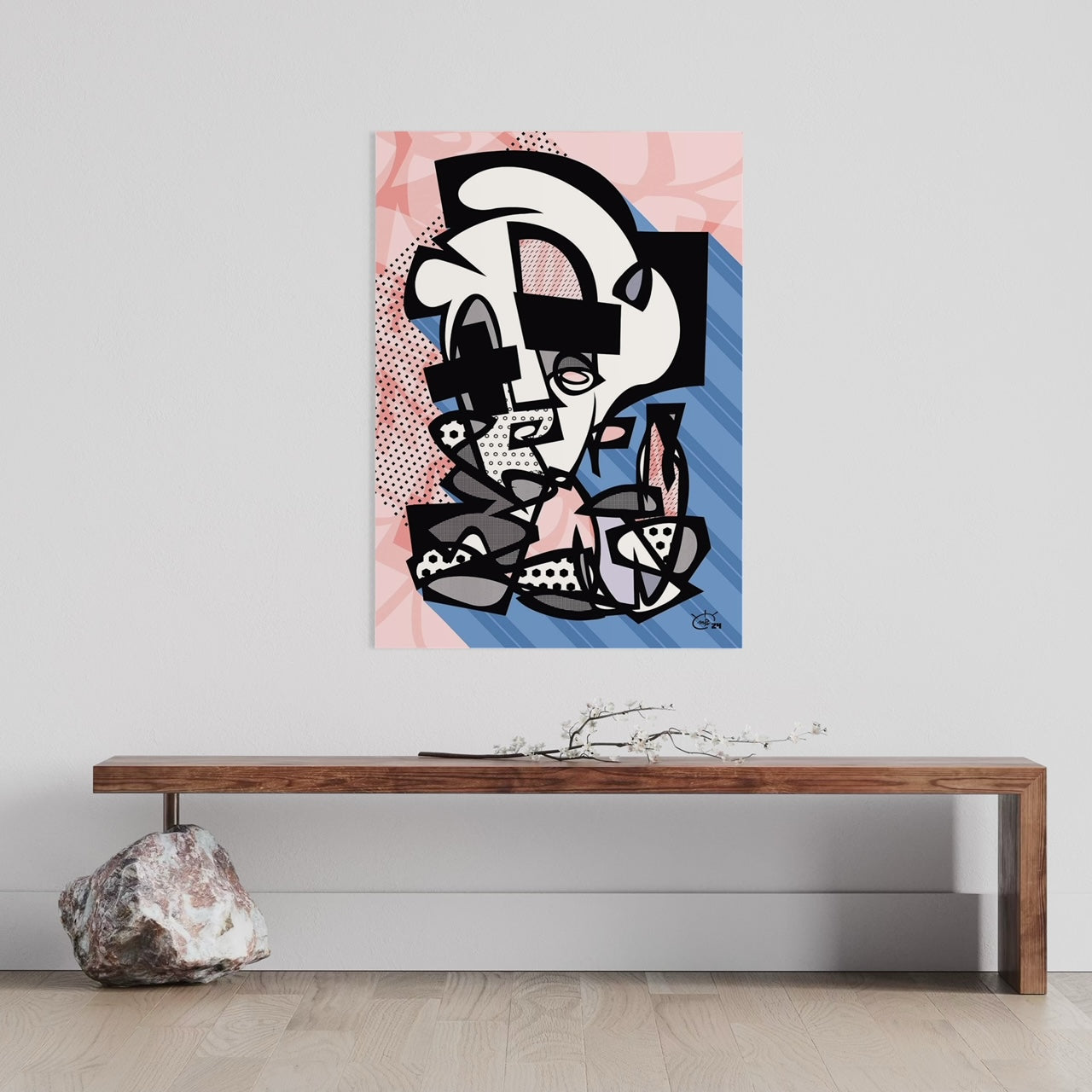 POPPA WHOPPA | Modern abstract fine canvas art print