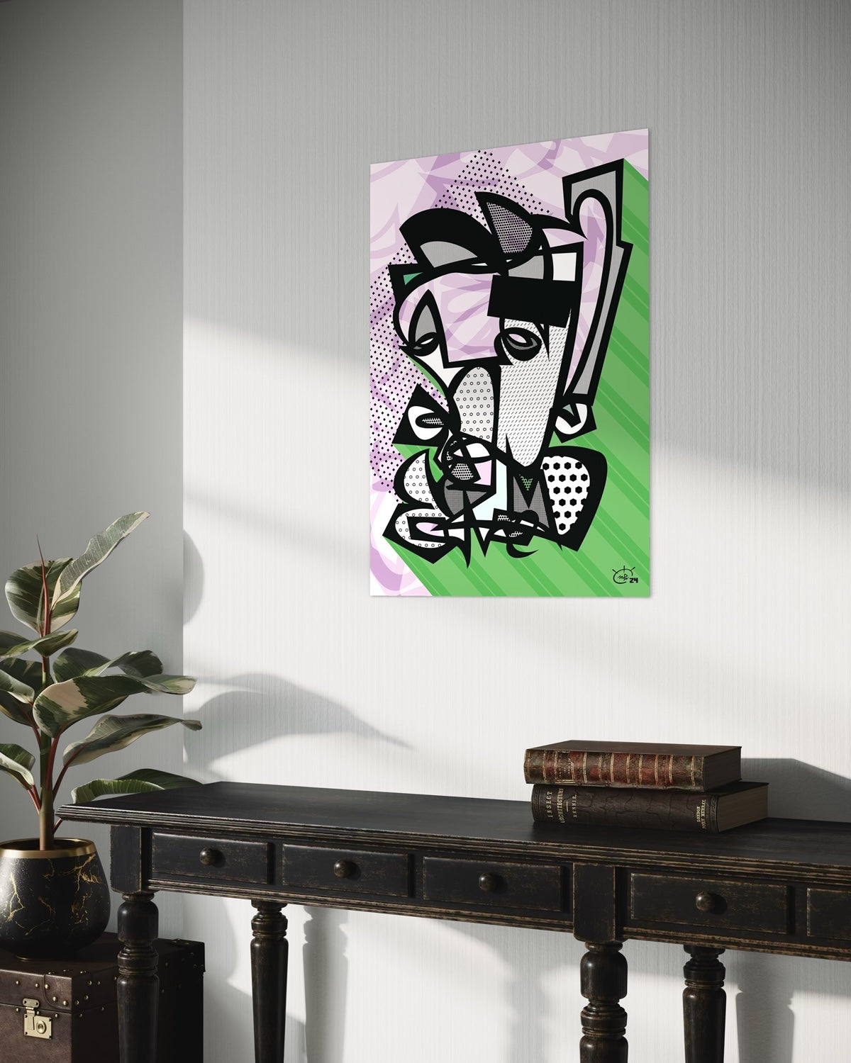 GRUMPY | Oneline modern fine art poster print