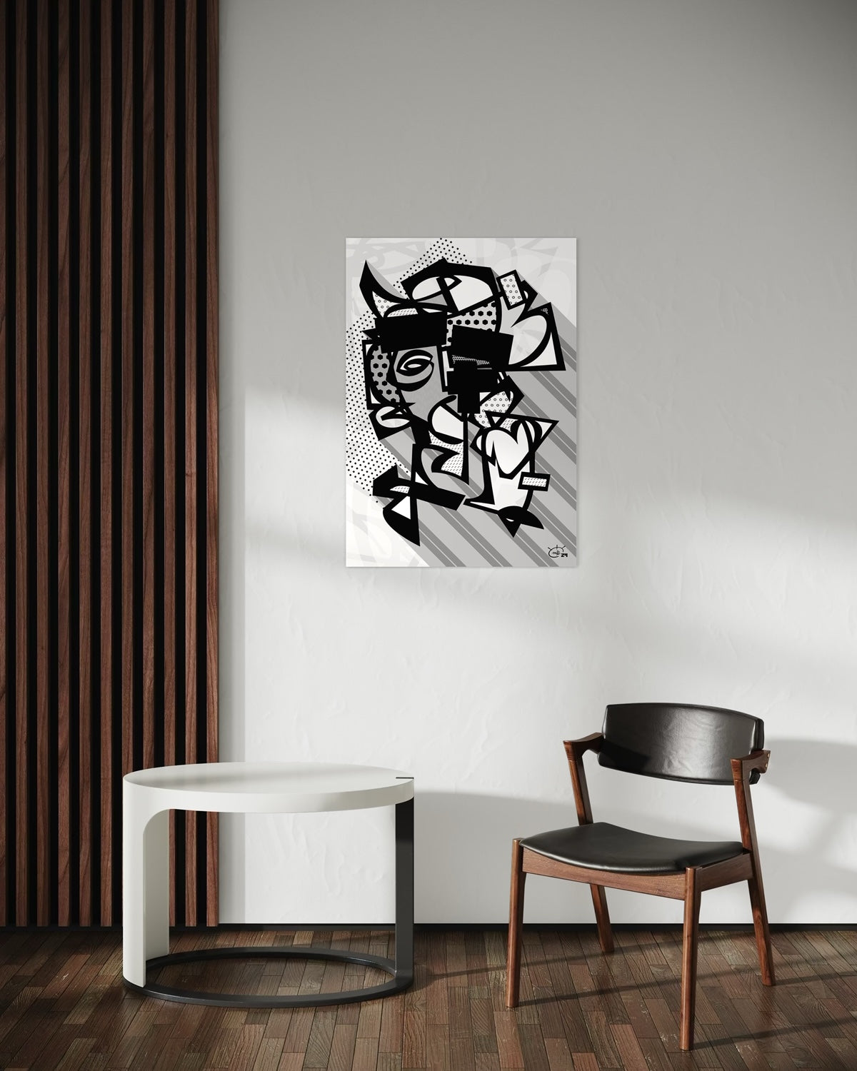 VATO LOCO | One line modern abstract fine art poster