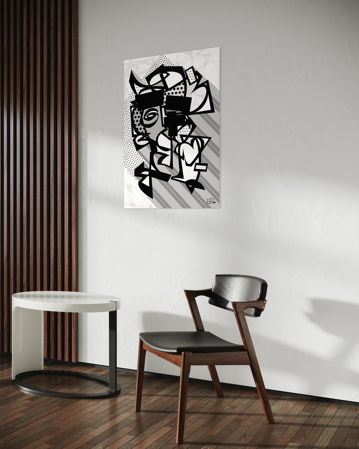 VATO LOCO | One line modern abstract fine art poster