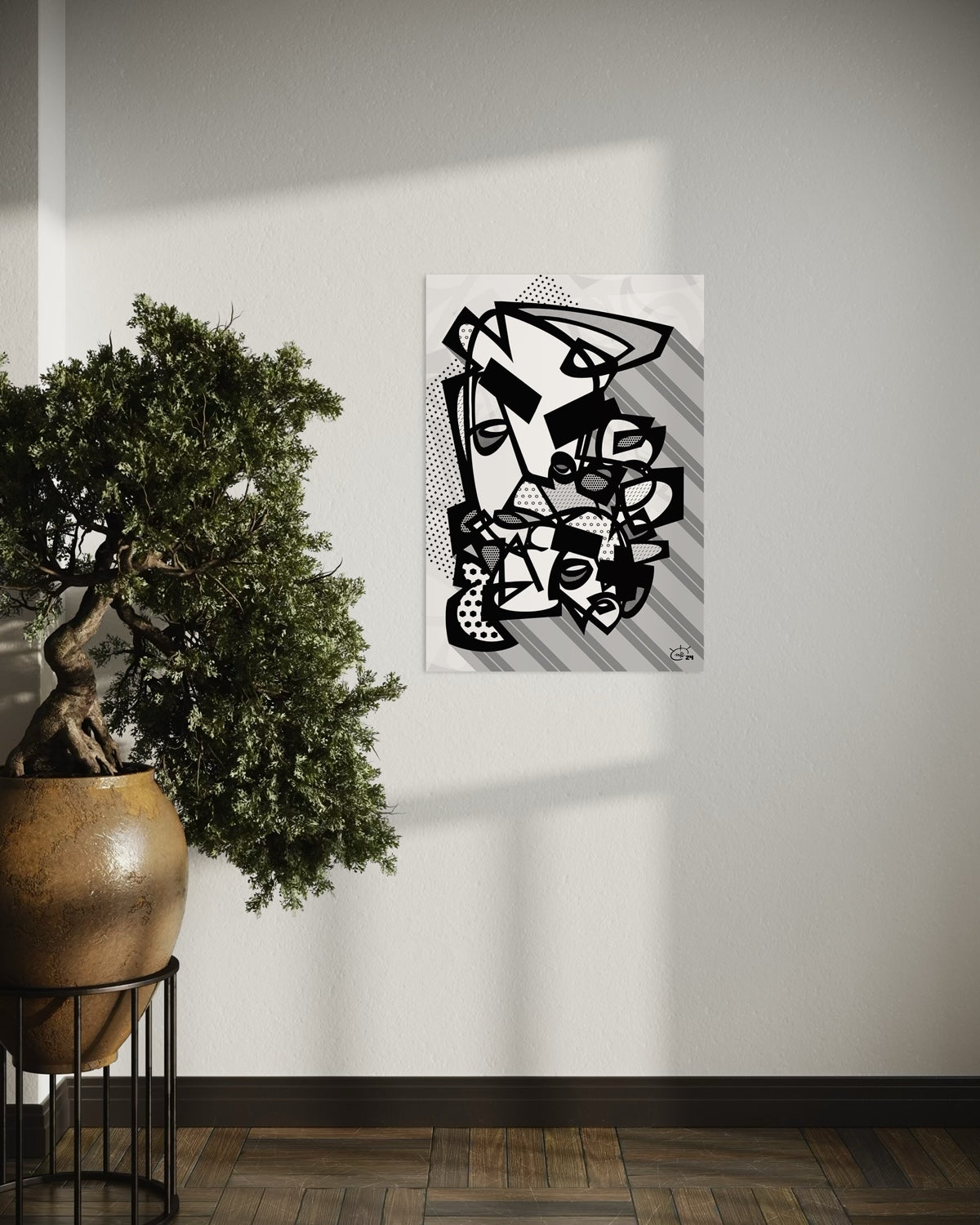 KUSH KUSH | One line modern abstract fine art poster