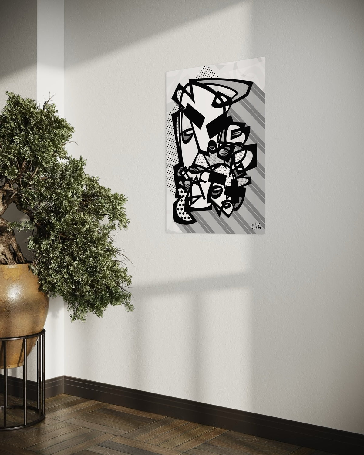 KUSH KUSH | One line modern abstract fine art poster