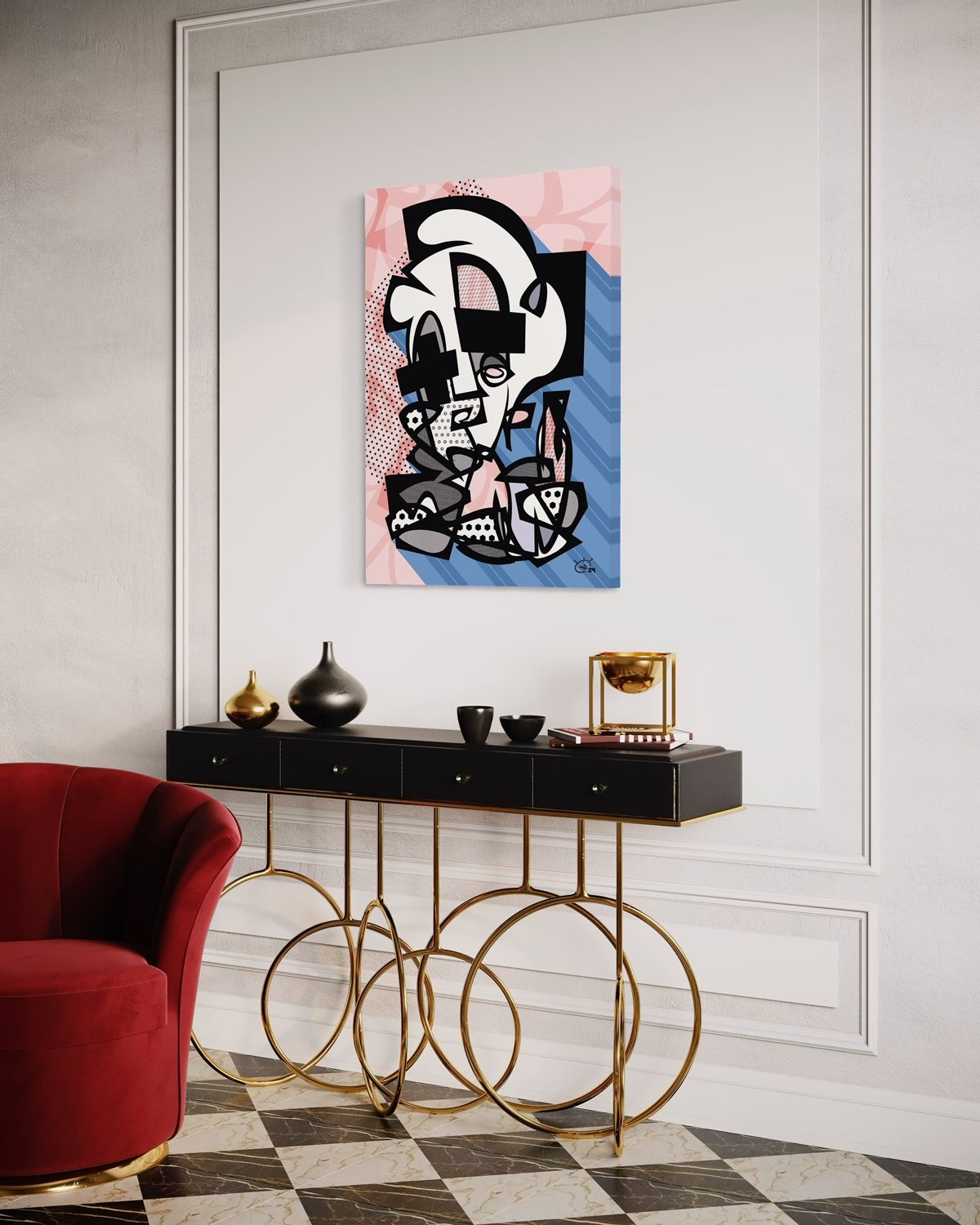 POPPA WHOPPA | Modern abstract fine canvas art print