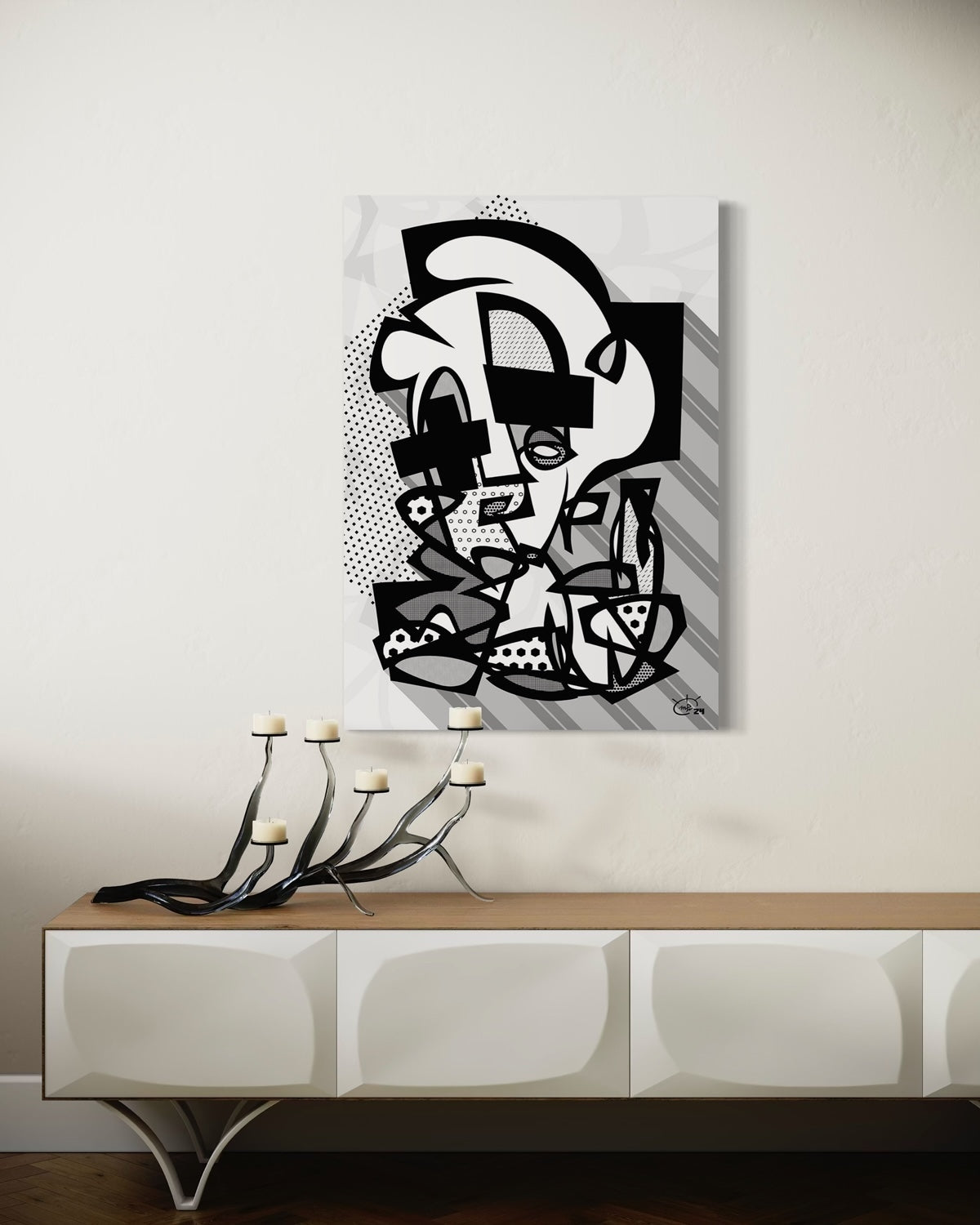 POPPA WHOPPA | Modern abstract fine canvas art print