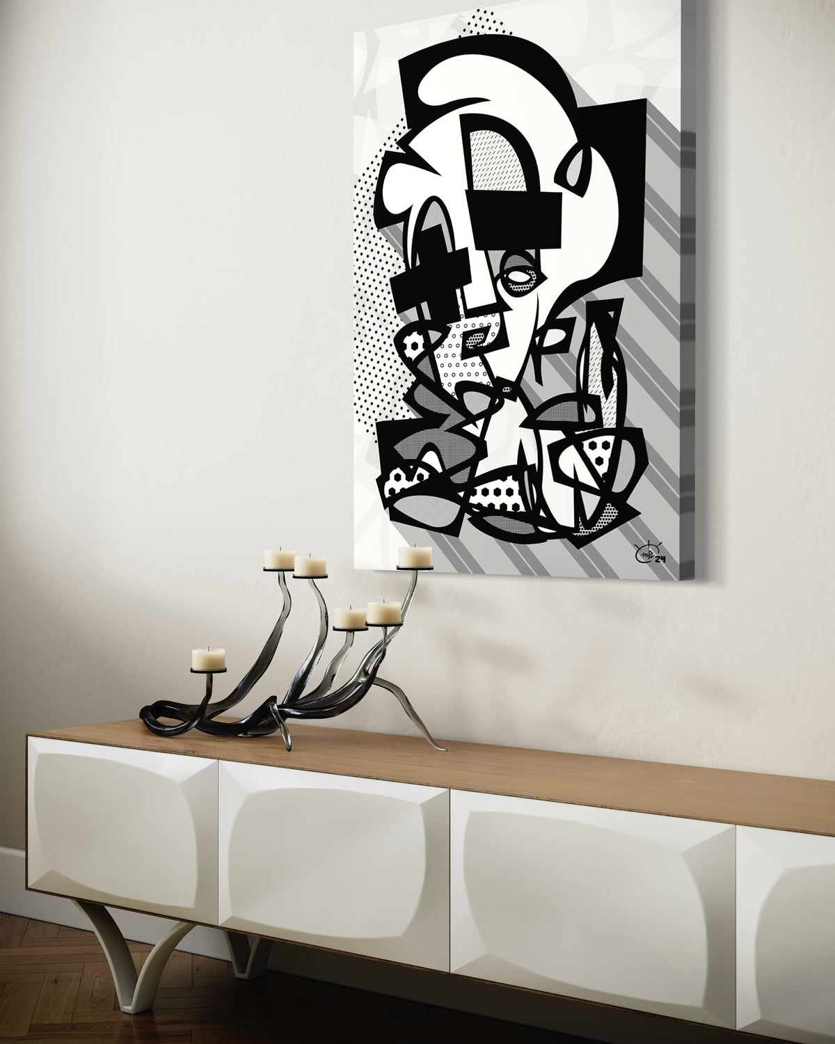 POPPA WHOPPA | Modern abstract fine canvas art print