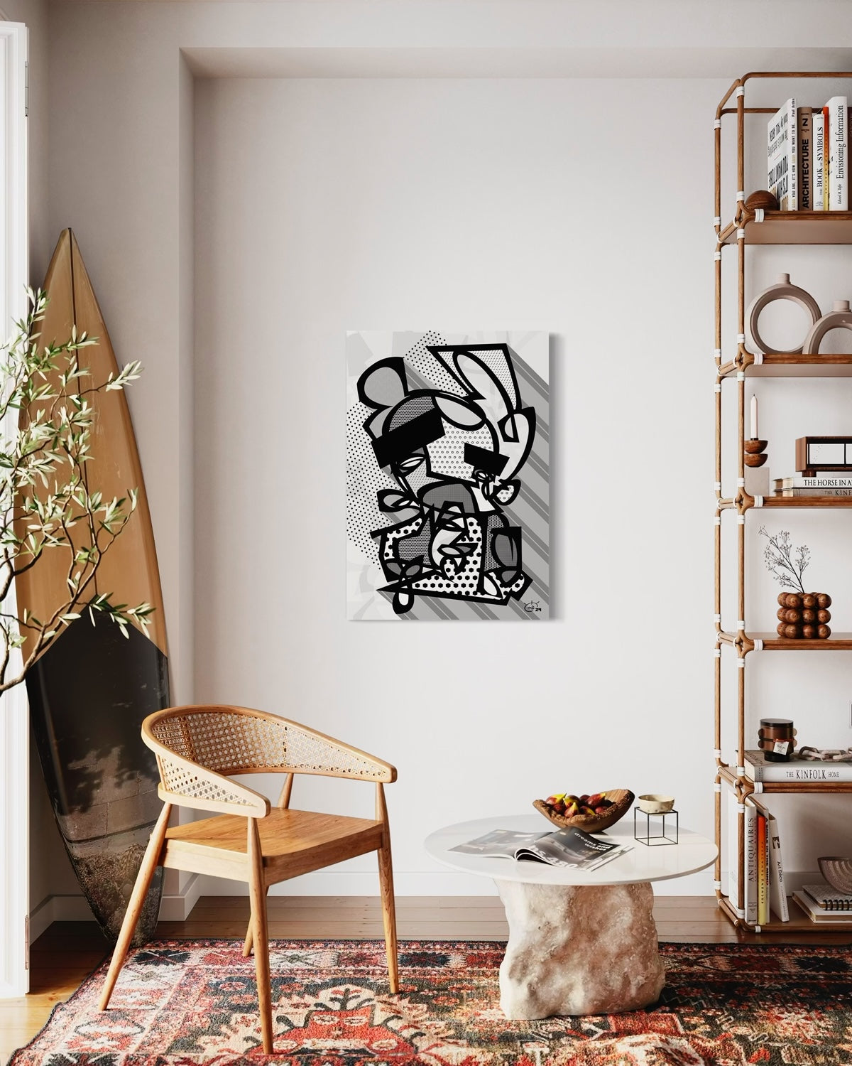 GORDO BORDO | Modern abstract canvas art print