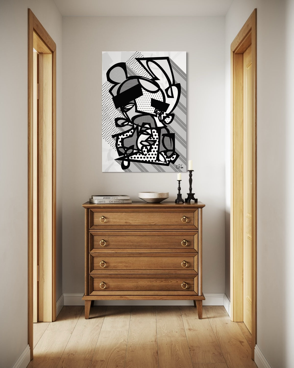 GORDO BORDO | Modern abstract canvas art print