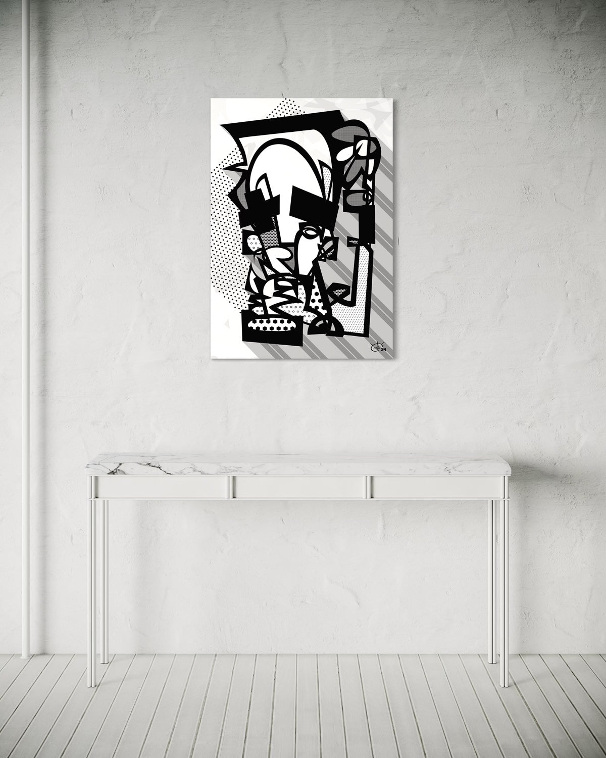 JUGGLA | Single line canvas art print