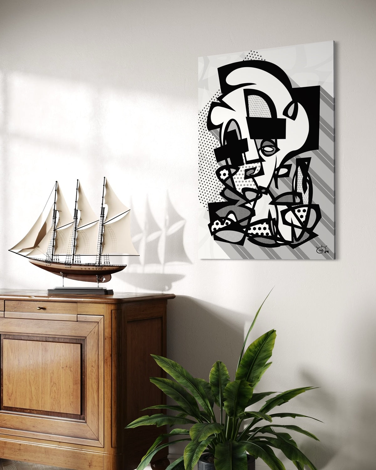 POPPA WHOPPA | Modern abstract fine canvas art print