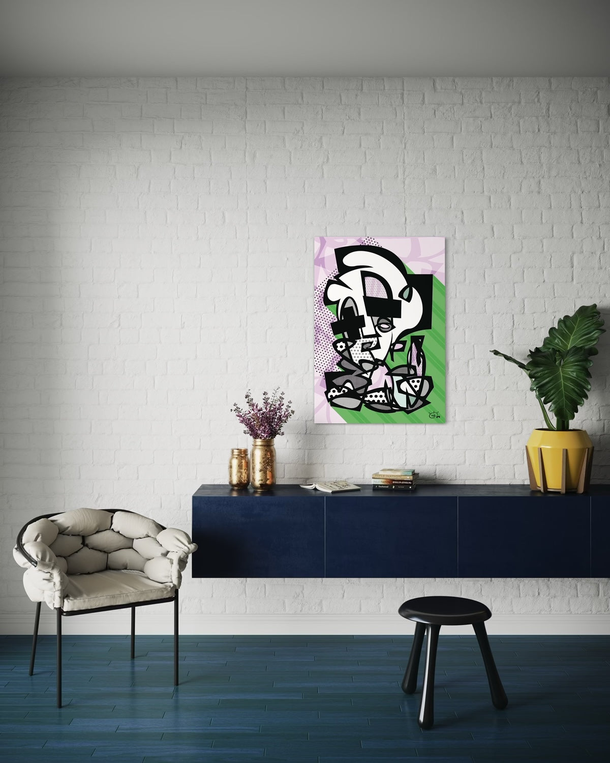 POPPA WHOPPA | Modern abstract fine canvas art print