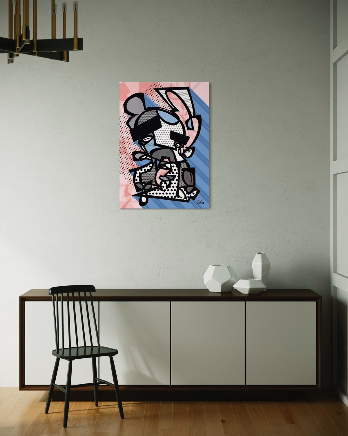 GORDO BORDO | Modern abstract canvas art print