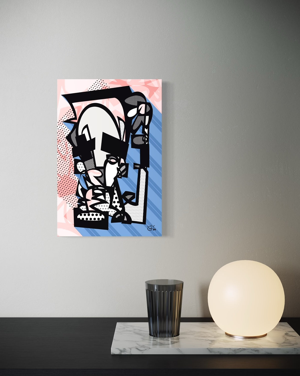 JUGGLA | Single line canvas art print