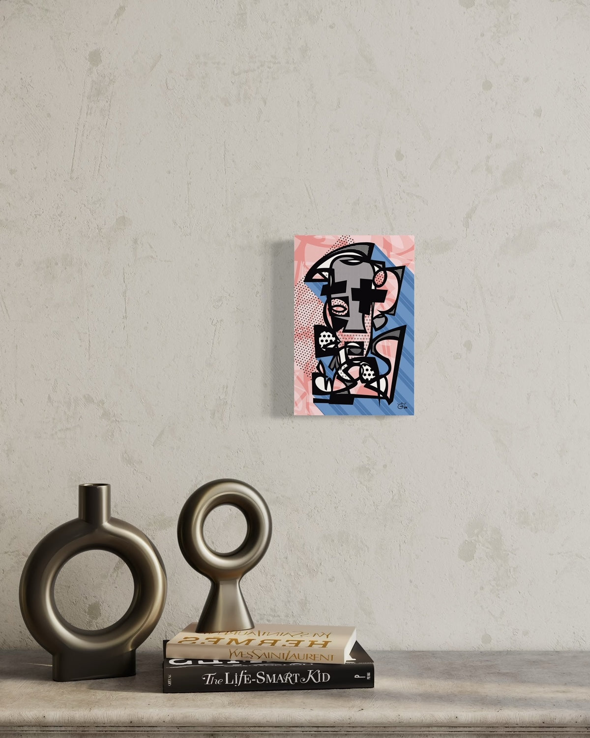 DJANGO | Abstract cubist canvas art print