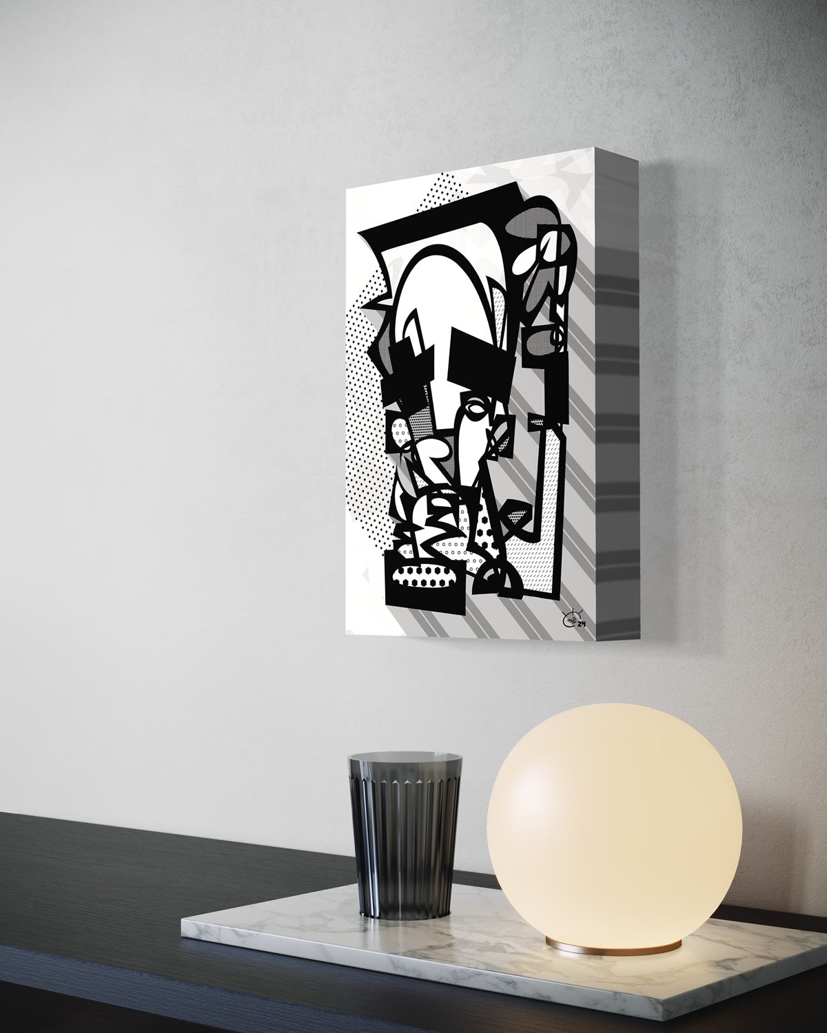 JUGGLA | Single line canvas art print