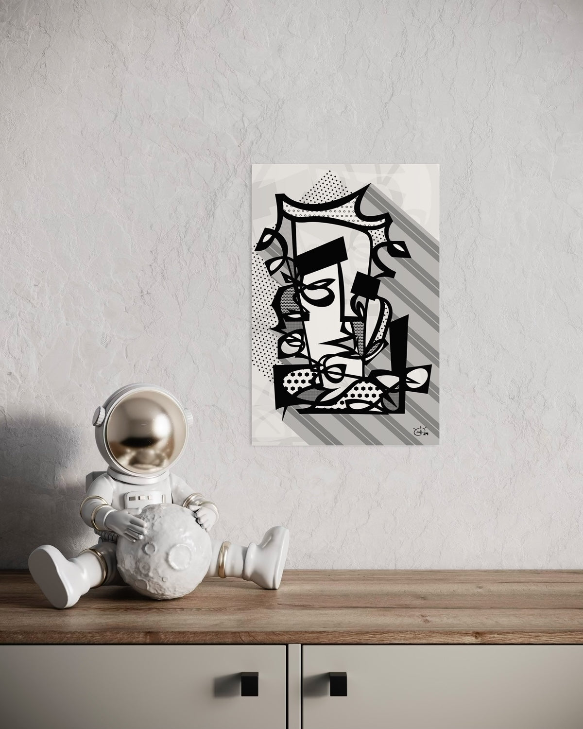 PUNKA | One line modern abstract fine art poster