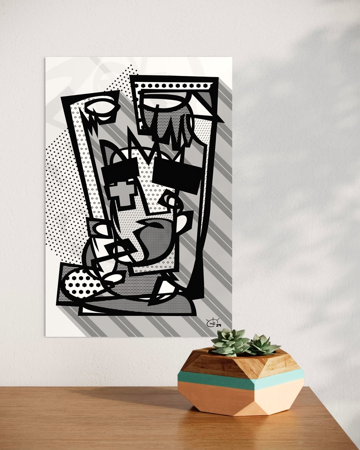 LIL WITCHA | One line modern abstract fine art poster