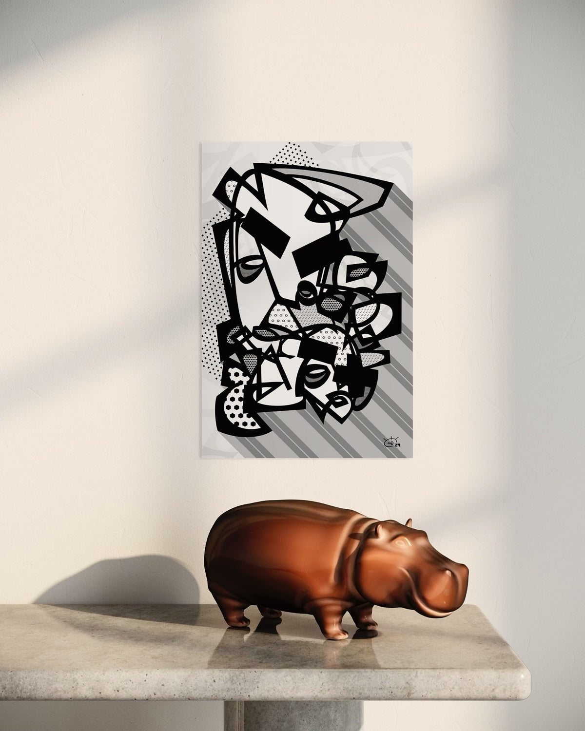 KUSH KUSH | One line modern abstract fine art poster