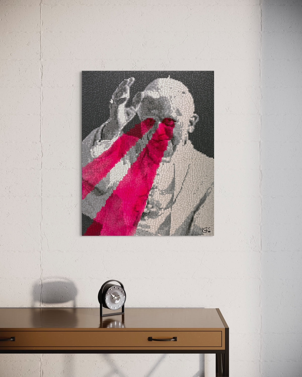 LASER POPE | Contemporary pixel canvas art print