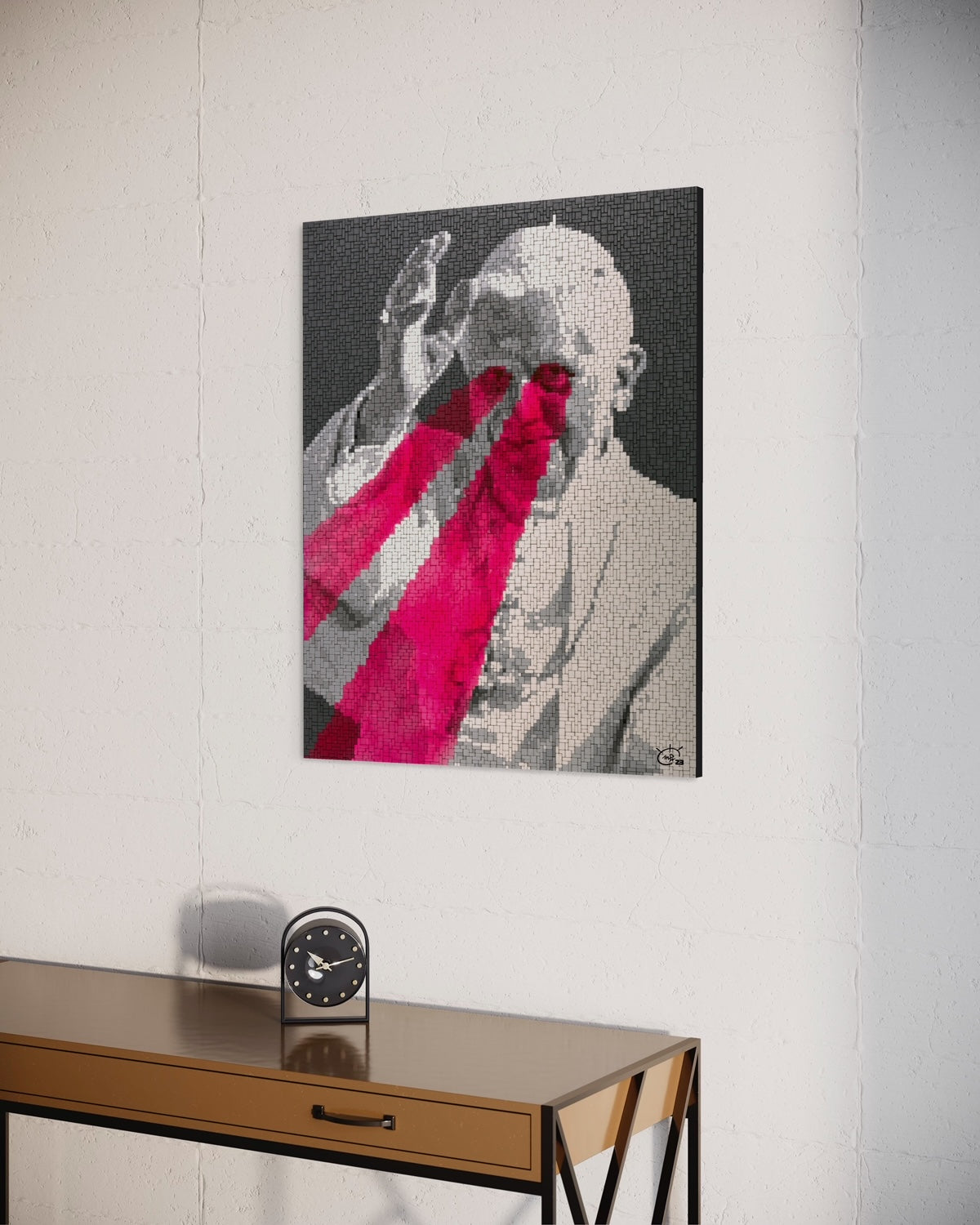 LASER POPE | Contemporary pixel canvas art print