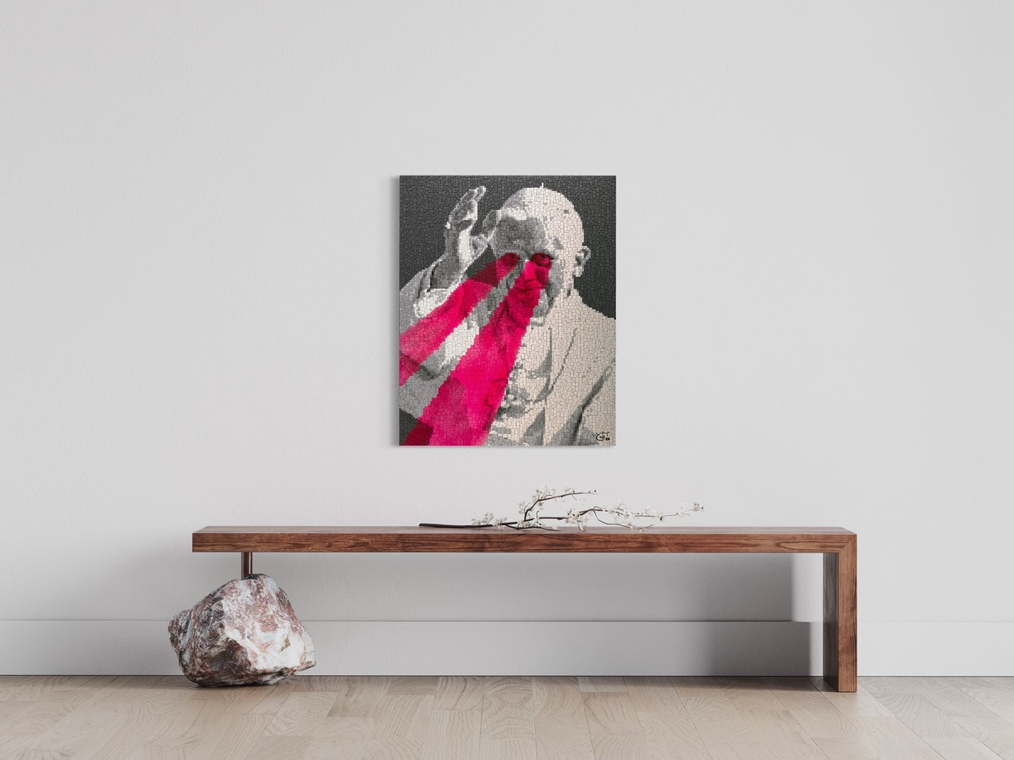 LASER POPE | Contemporary pixel canvas art print