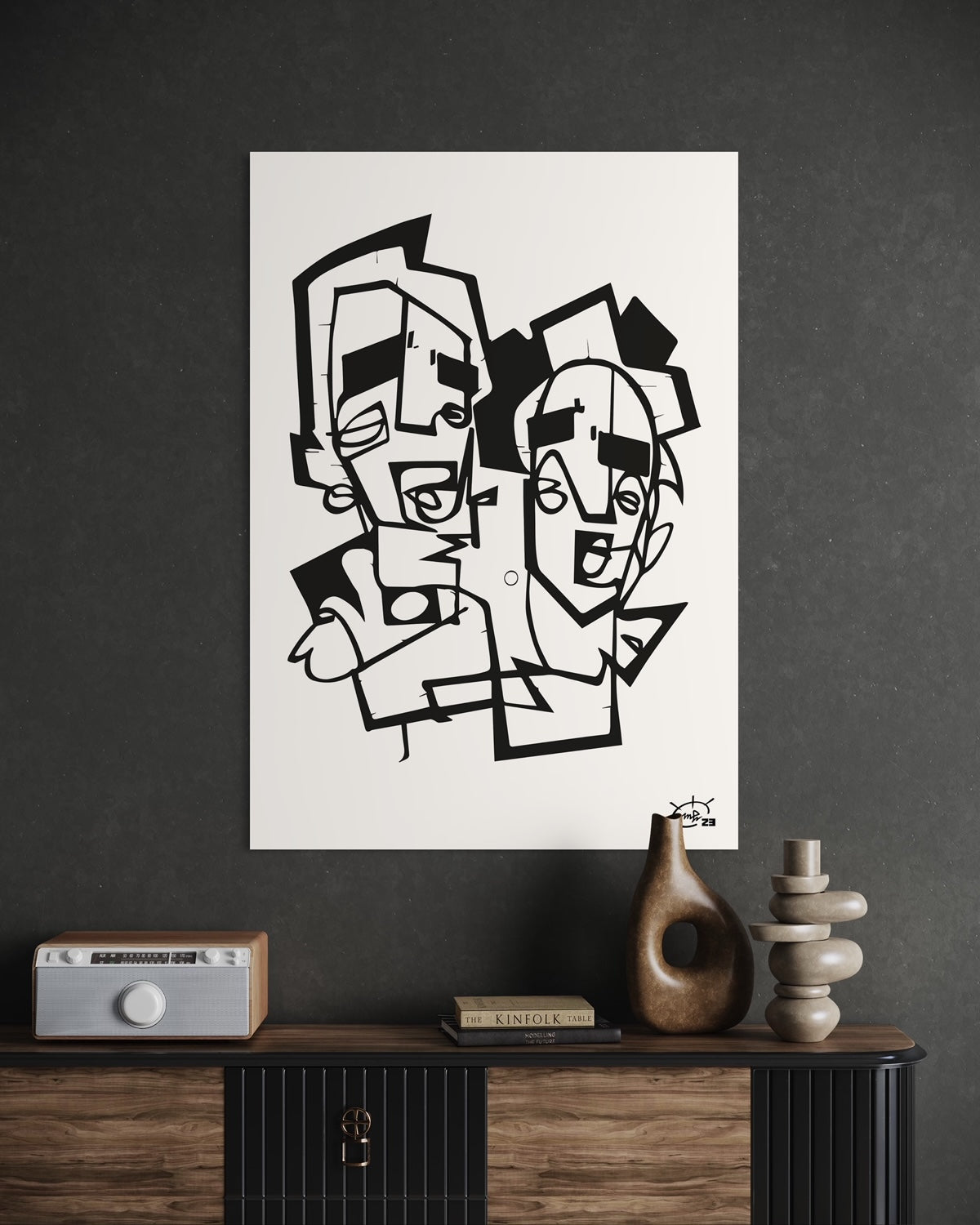 LAST BOYSCOUTS | One line abstract canvas art print