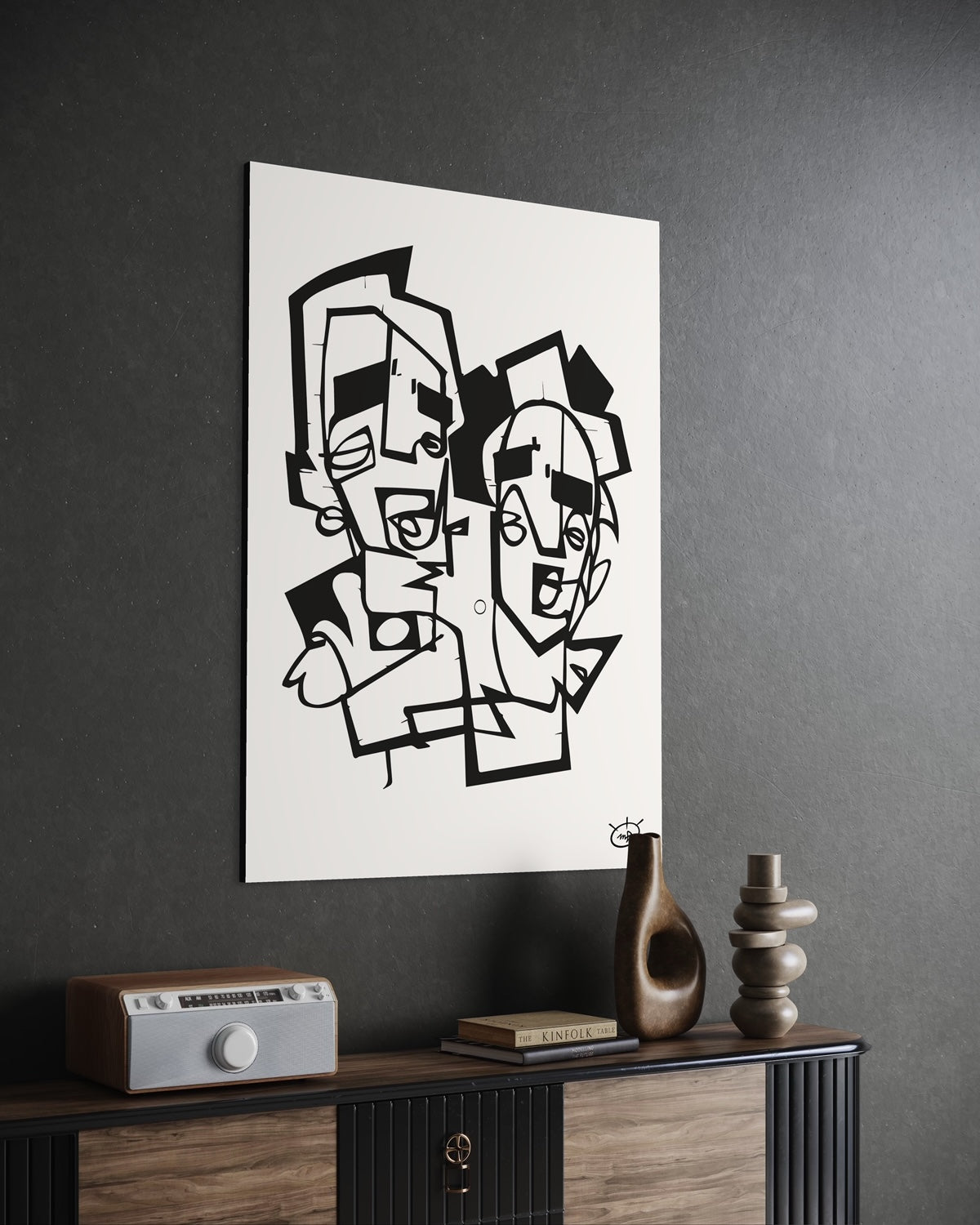 LAST BOYSCOUTS | One line abstract canvas art print