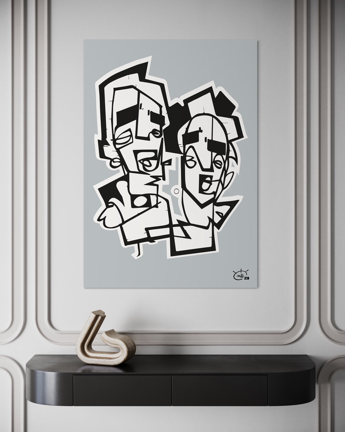 LAST BOYSCOUTS | One line abstract canvas art print
