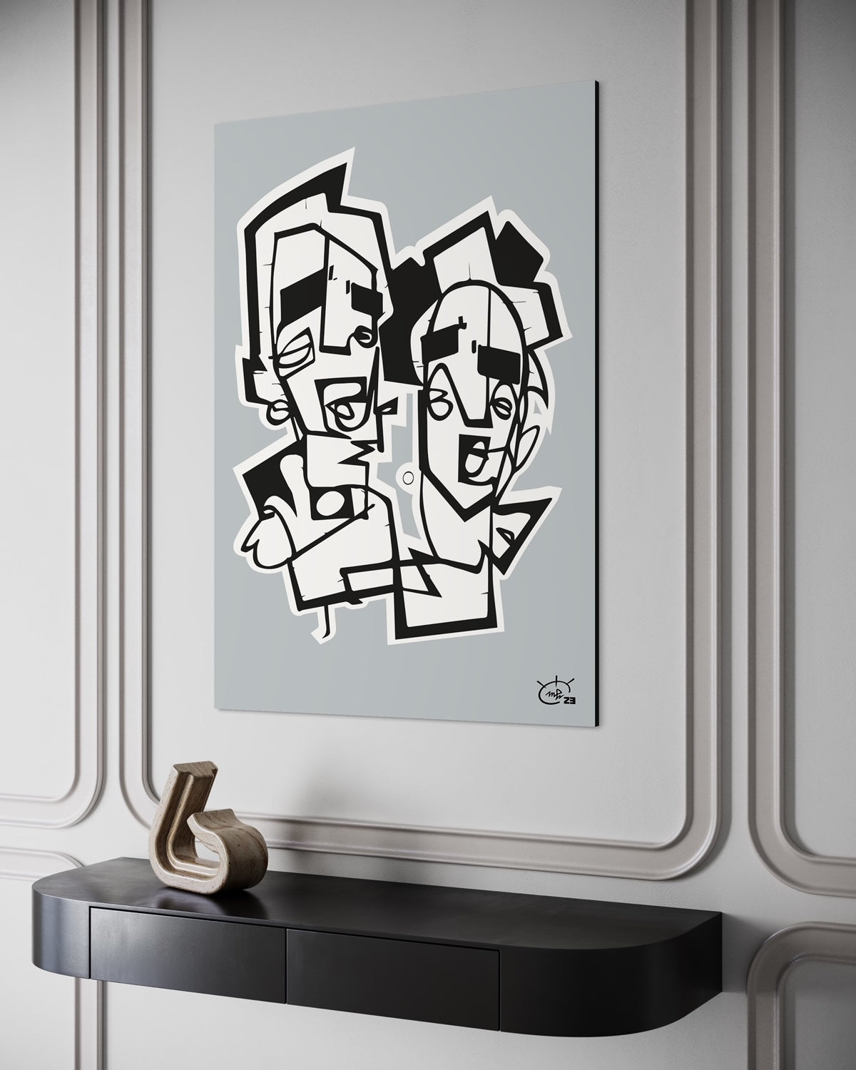 LAST BOYSCOUTS | One line abstract canvas art print