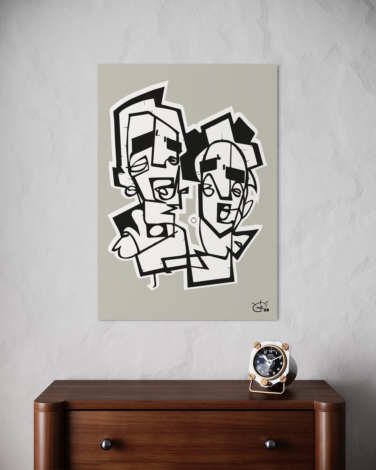 LAST BOYSCOUTS | One line abstract canvas art print