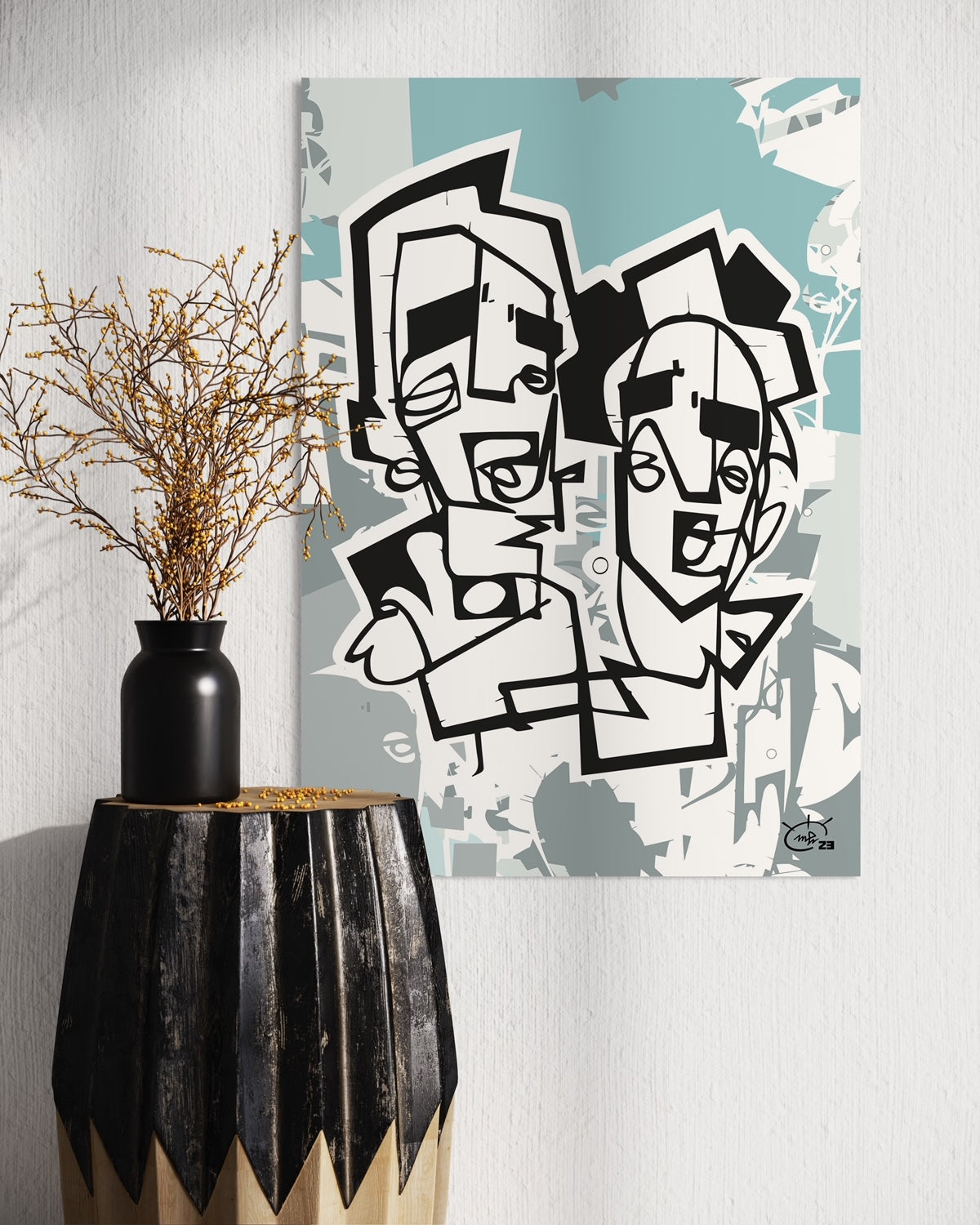 LAST BOYSCOUTS | One line abstract canvas art print