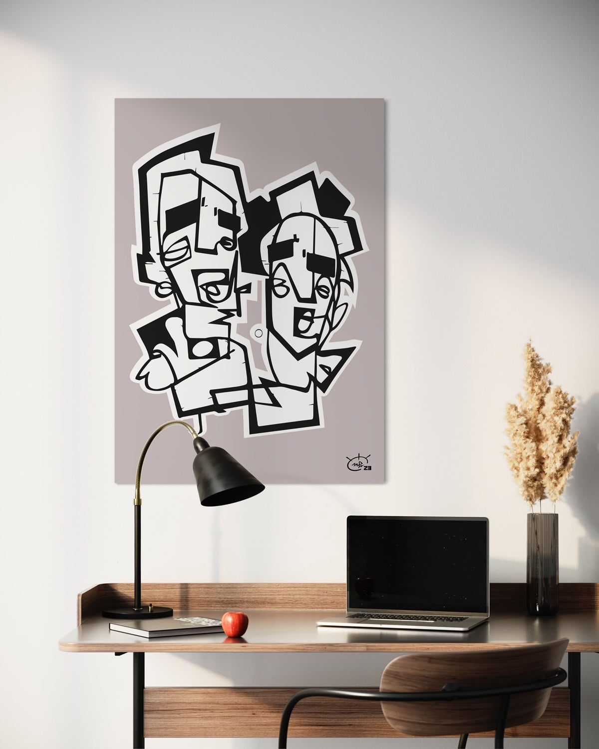 LAST BOYSCOUTS | One line abstract canvas art print