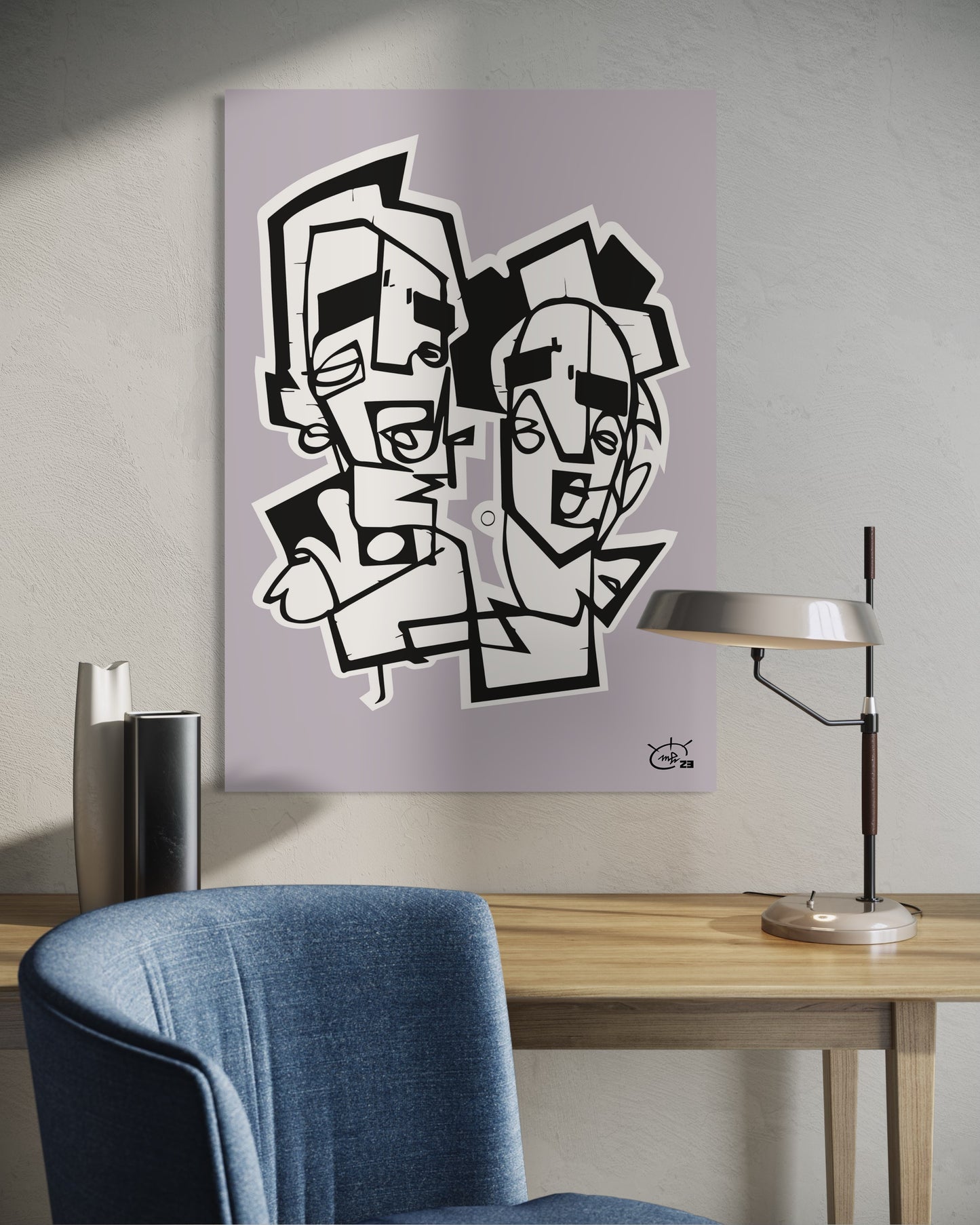 LAST BOYSCOUTS | One line abstract canvas art print