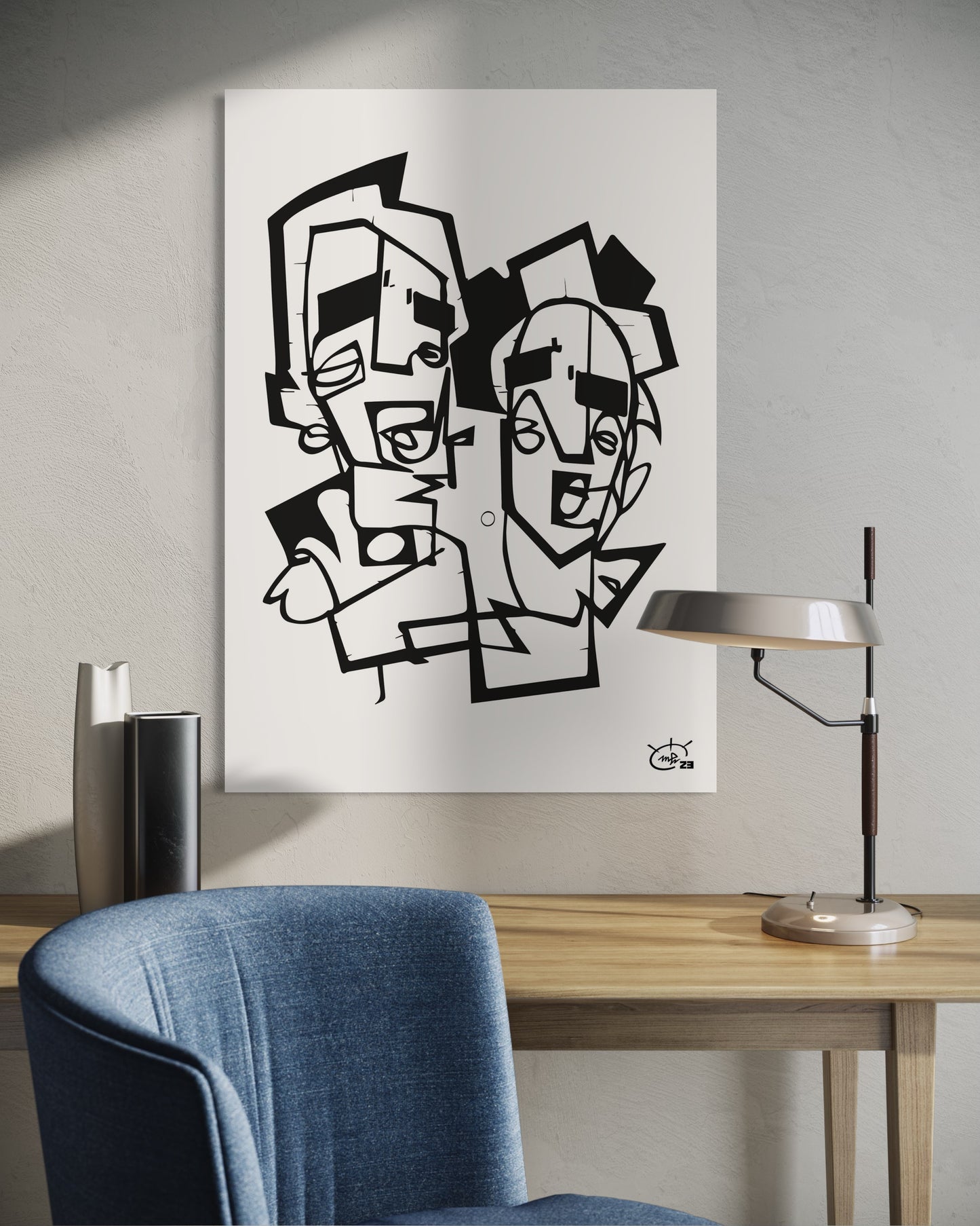 LAST BOYSCOUTS | One line abstract canvas art print