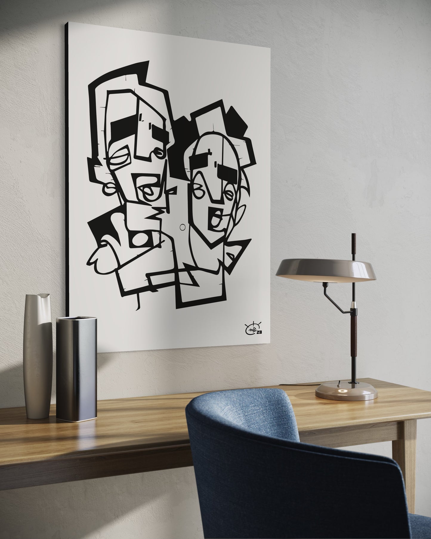 LAST BOYSCOUTS | One line abstract canvas art print