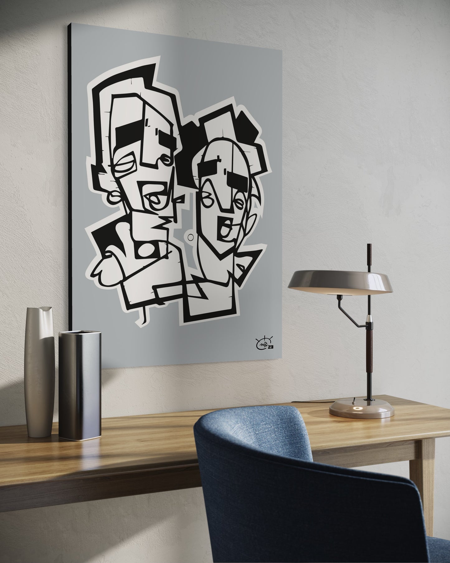 LAST BOYSCOUTS | One line abstract canvas art print