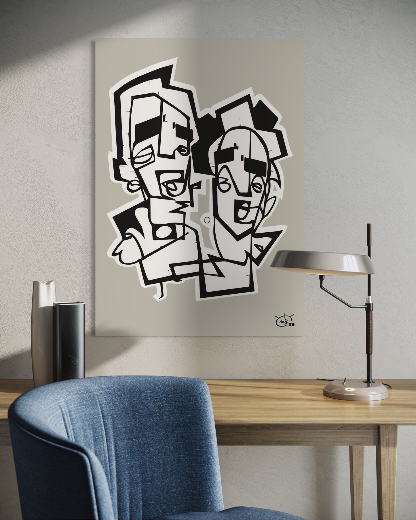 LAST BOYSCOUTS | One line abstract canvas art print
