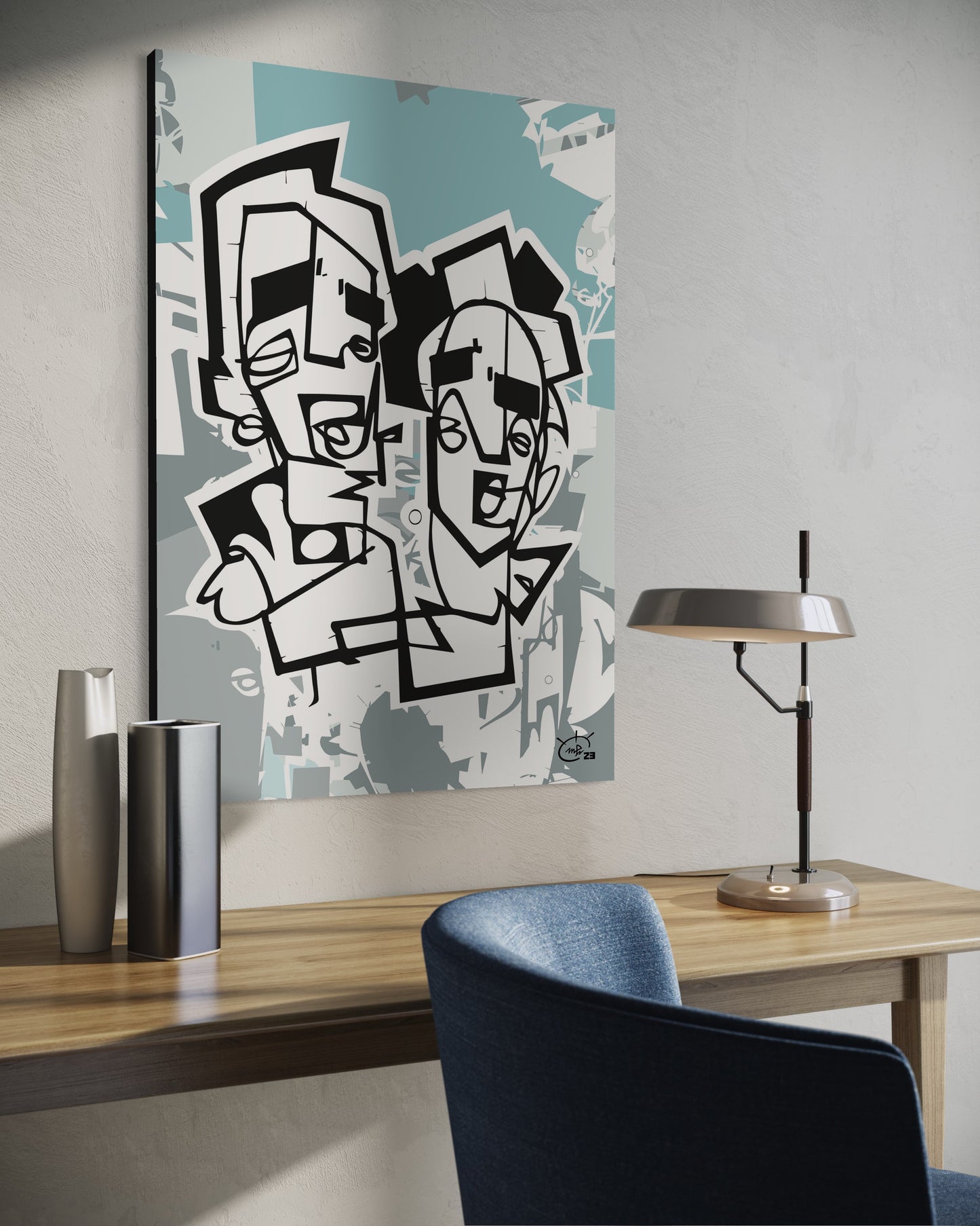 LAST BOYSCOUTS | One line abstract canvas art print